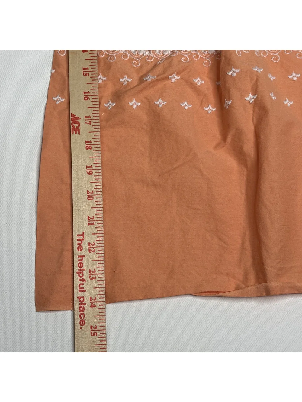 Vintage Terracotta Lace Trim Tiered Prairie Apron